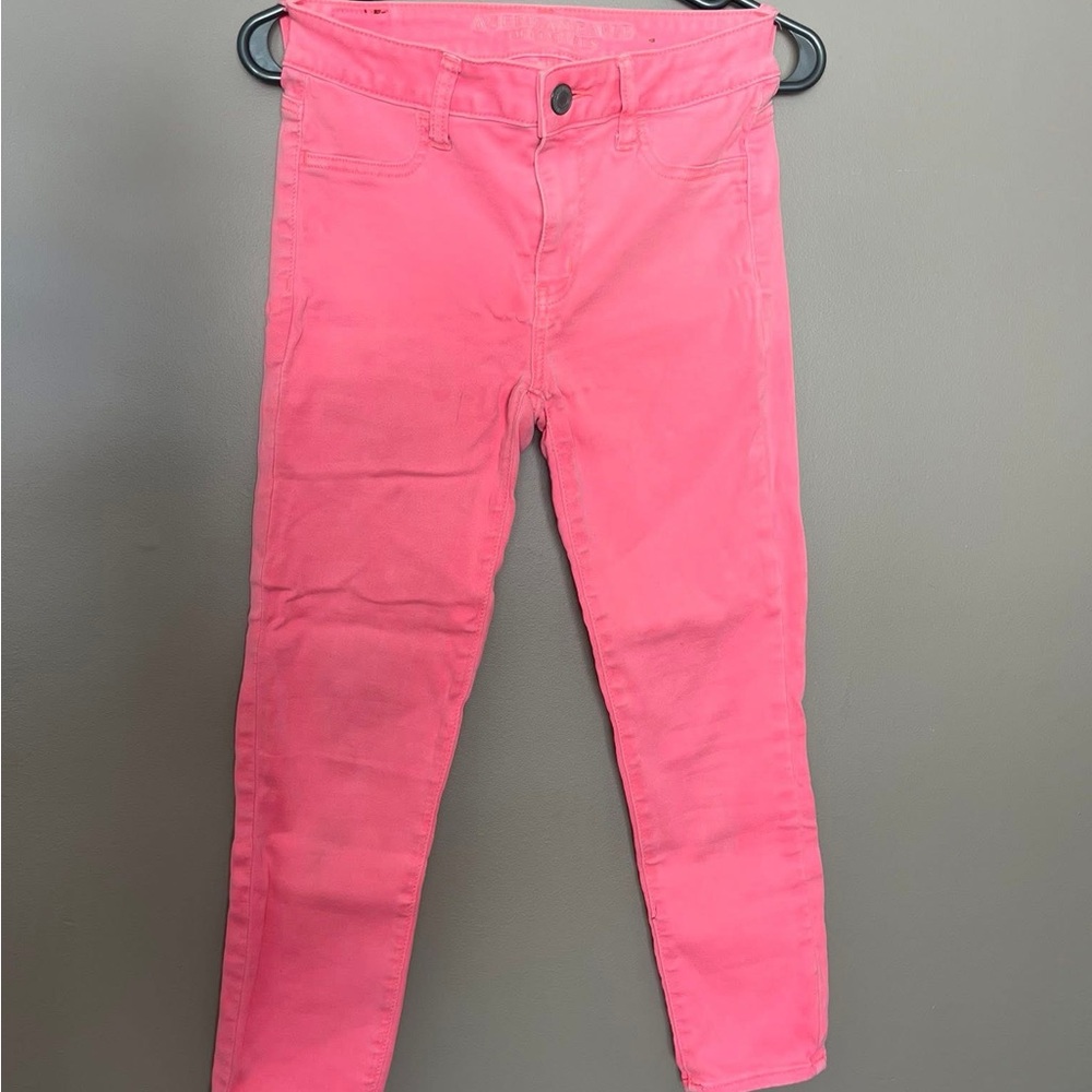 Women's Pink crop jeggings